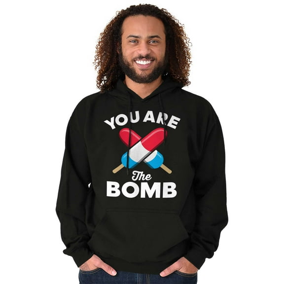You Are Bomb Ice Pop Firecracker Unisex Plus Fleece Graphic Hoodie Brisco Brands 2X