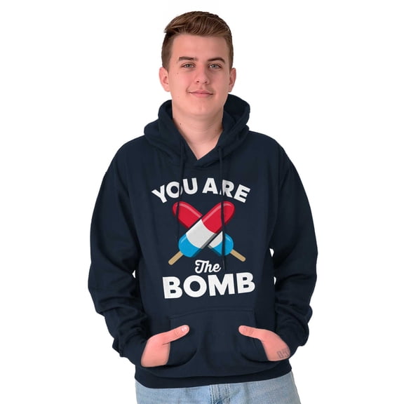 You Are Bomb Ice Pop Firecracker Unisex Plus Fleece Graphic Hoodie Brisco Brands 3X