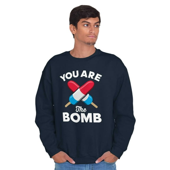 You Are Bomb Ice Pop Firecracker Unisex Plus Fleece Graphic Sweatshirt Brisco Brands 2X