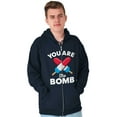 thumbnail image 1 of You Are Bomb Ice Pop Firecracker Unisex Fleece Graphic Zip Up Hoodie Brisco Brands 5X, 1 of 5