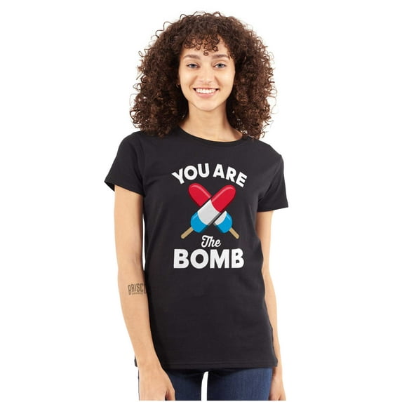 You Are Bomb Ice Pop Firecracker Womens Slim Fit Graphic Tee Brisco Brands S