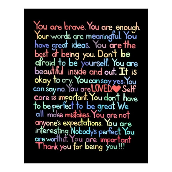 You Are Brave Inspirational Wall Art Print  Motivational Wall Decor for Home, Office, Bedroom, Classroom & School Print Gift Boys & Girls (White)