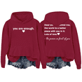 thumbnail image 1 of You Are Enough Hoodie, Dear Person Behind Me Hoodies, Unisex Sweatshirt Hoodie, 1 of 6