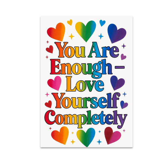 You Are Enough Self-Acceptance Decor - Emotional Support for Kids - 13x19 Poster Print