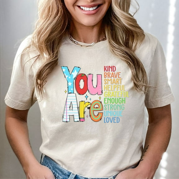 You Are Enough Shirts,Positive Teacher T-Shirt,Inspirational Teacher Gift,Back To School Shirt,Christian Teacher Shirt,Religious Teacher Tee