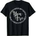 thumbnail image 1 of You Are Enough Worthy Important Loved Strong T-Shirt Tee, 1 of 4