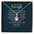 thumbnail image 1 of You Are Enough You May Bend Alluring Ribbon Necklace Message Card, 1 of 20