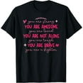 thumbnail image 1 of You Are Fighter Awesome Breast Cancer Fighter Pink Ribbon T-Shirt Black X-Large, 1 of 4