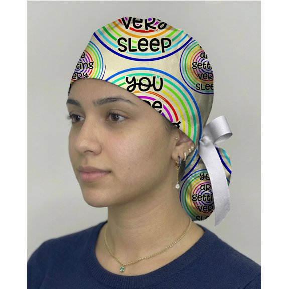You Are Getting Very Sleepy Scrub Cap, Funny Sedation Nurse Hat, Anesthesia Scrub Cap, CRNA Gift, Sleepy Time Surgical Cap