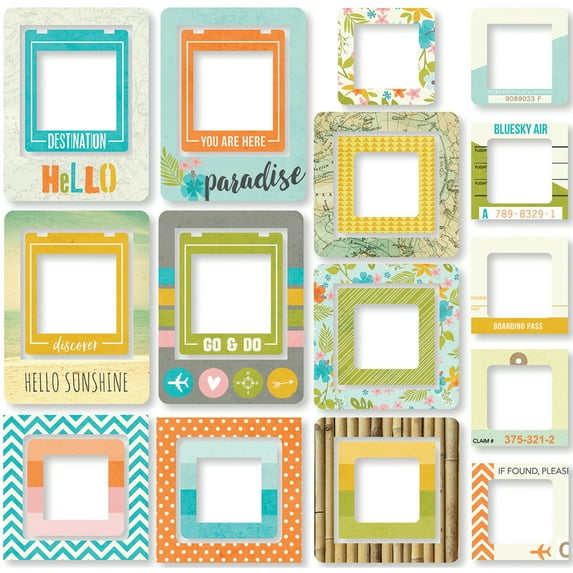 You Are Here! Chipboard Frames 24/Pkg-, Pk 3, Simple Stories