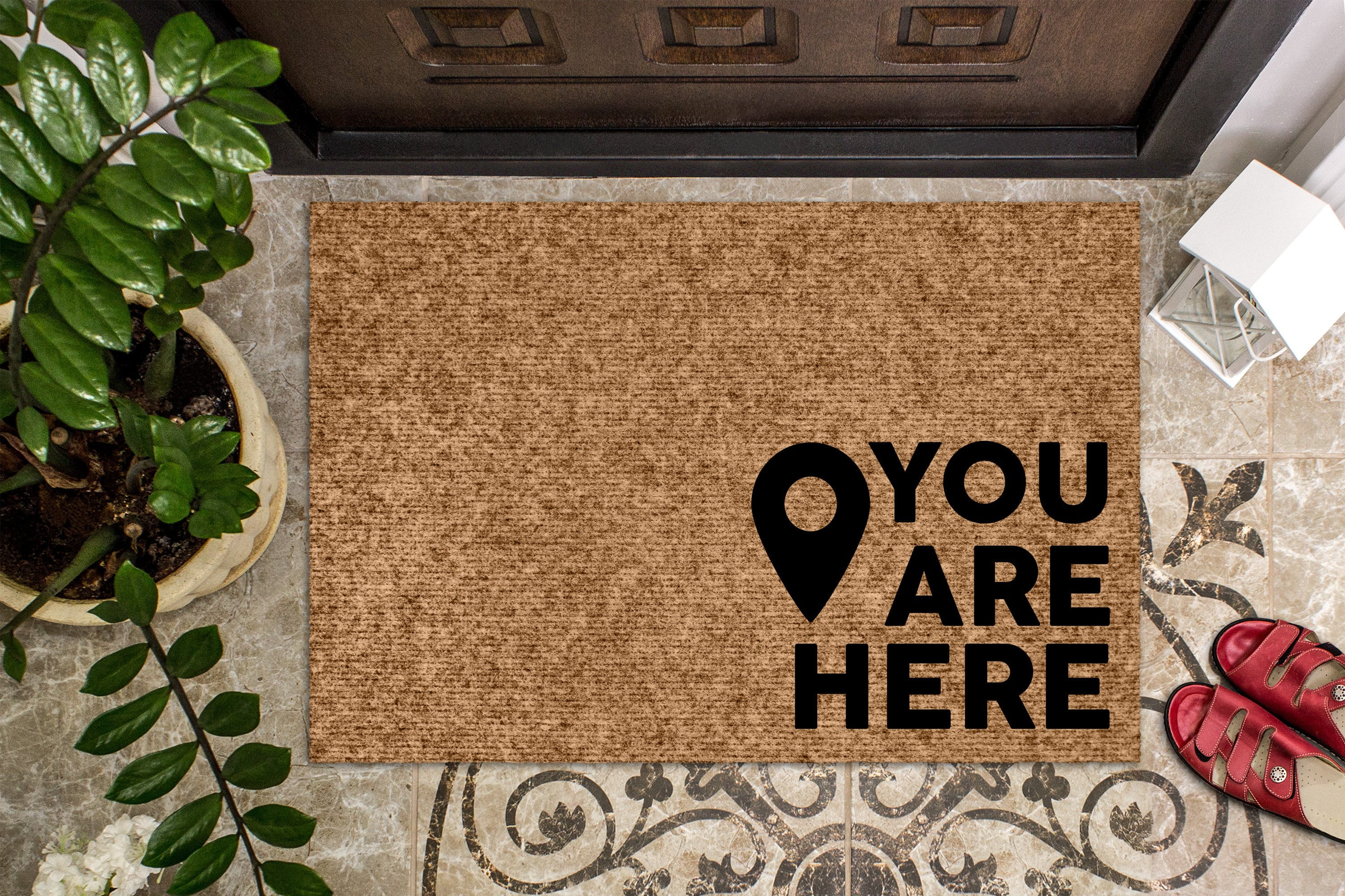 You Are Here Door Mat | Housewarming Gift | Custom Doormat Closing Gift