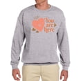 thumbnail image 1 of You Are Here, In My Heart Sweatshirt Men -Smartprints Designs, Male Medium, 1 of 4