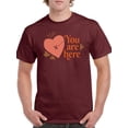 thumbnail image 1 of You Are Here, In My Heart T-Shirt Men -Smartprints Designs, Male 4X-Large, 1 of 4