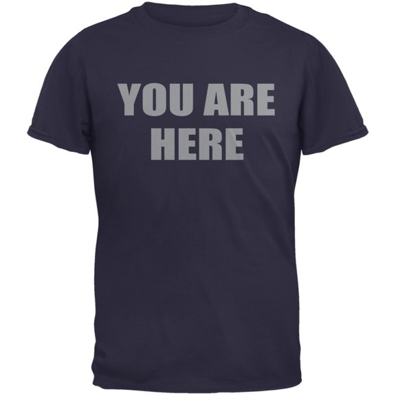 You Are Here Inspired By John Lennon Navy Adult T-Shirt - Large