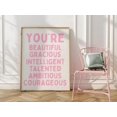 You Are Important Wall Art Print, Rosy Self Love Affirmation, Positive ...