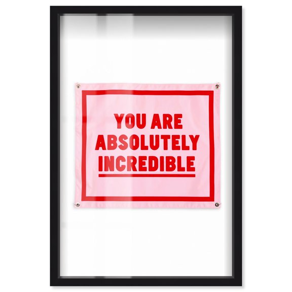 You Are Incredible Shadowbox Print Art Print Posters by Art Remedy, Black Frame, 20 x 30