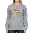 thumbnail image 1 of You Are Loved Bubblegum Banner Sweatshirt Women -Smartprints Designs, Female 4X-Large, 1 of 4