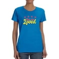 thumbnail image 1 of You Are Loved Bubblegum Text T-Shirt Women -Smartprints Designs, Female XX-Large, 1 of 4