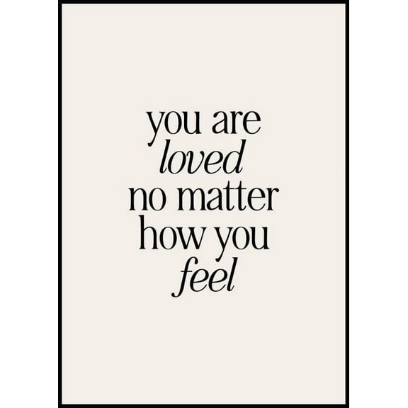 You Are Loved Poster Wall Art, Modern Wall Decor For Living Room Bedroom, 8x12 UNFRAMED