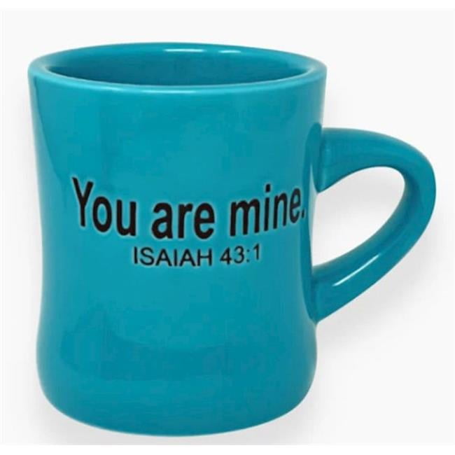 Teal Ceramic Microwave Safe Inspirational Diner Mug