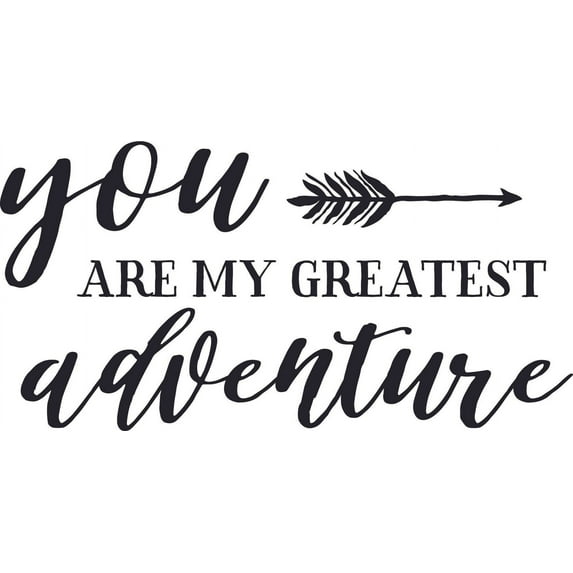You Are My Greatest Adventure Travel Customized Wall Decal - Custom Vinyl Wall Art - Personalized Name - Baby Girls Boys Kids Bedroom Wall Decal Room Decor Wall Stickers Decoration Size (15x30 inch)