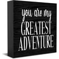 thumbnail image 1 of You Are My Greatest Adventure Wood Box Sign Decor Desk Sign Rustic Home Shelf Wall Decoration Grad Gift 5 X 5 Inches, 1 of 5