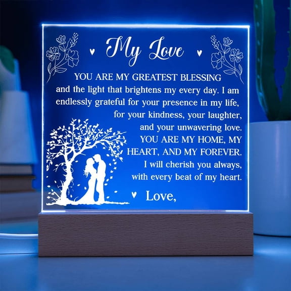You Are My Greatest Blessing Printed Square Shaped Acrylic Plaque