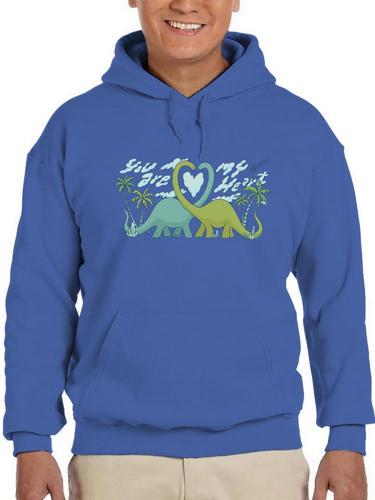 You Are My Heart, Dinosaur Hoodie Men Smartprints Designs, Male Large