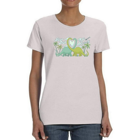 You Are My Heart, Dinosaur T-Shirt Women -Smartprints Designs, Female Small
