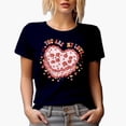thumbnail image 1 of You Are My Love with Heart Cherry Pie & Wavy Text, Retro Valentine's Day Gift, Navy Blue T-Shirt, Small, 1 of 5