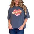 thumbnail image 1 of You Are My Soulmate, Retro Valentine's Day, Denim Comfort Colors T-Shirt, Small, 1 of 1