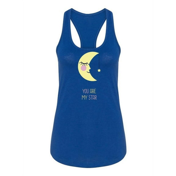 You Are My Star, Moon Design Racerback Tank Women -Image by Shutterstock, Female x-Small