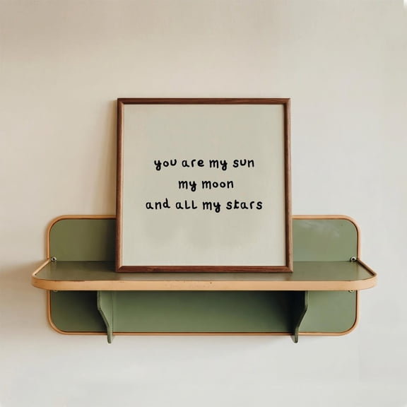 You Are My Sun My Moon And All My Stars Handwritten Nursery Decor Celestial Wall Art Unframed Paper Print