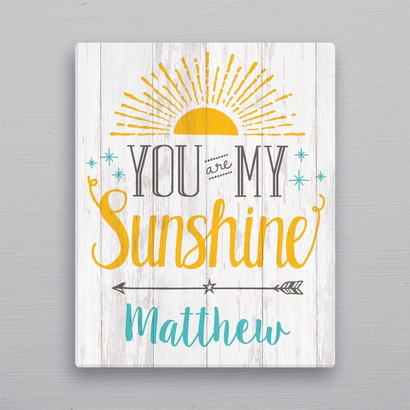 You Are My Sunshine 16" x 20" Personalized Canvas For Boy or Girl
