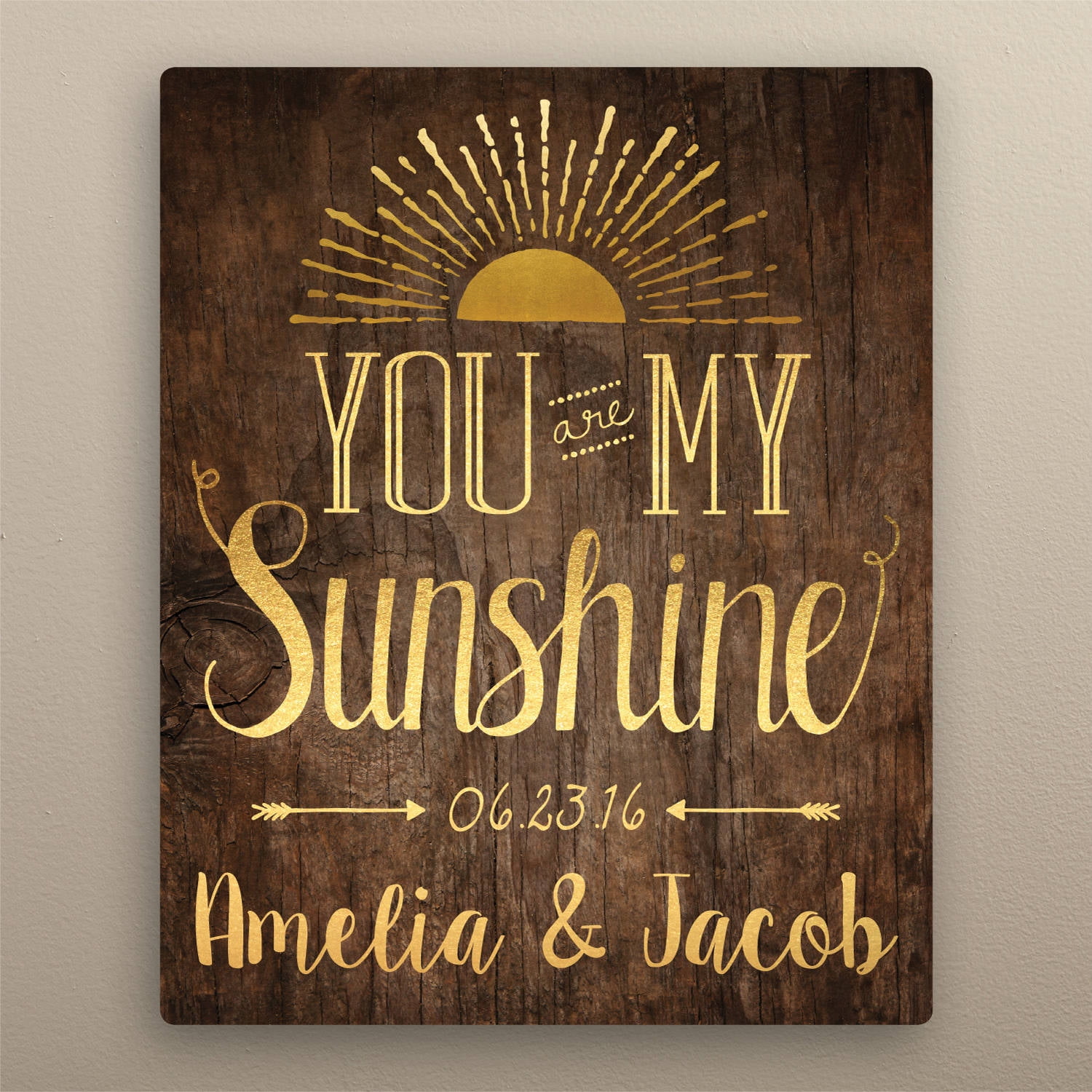 You Are My Sunshine 16" x 20" Personalized Canvas