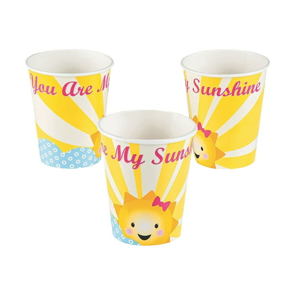 You Are My Sunshine 9Oz Cups (8Pc) - Party Supplies - 8 Pieces
