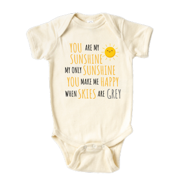 You Are My Sunshine Baby Cute Baby Clothes for Baby Outfit for Baby Shower Gift for Newborn Gift 12m Natural