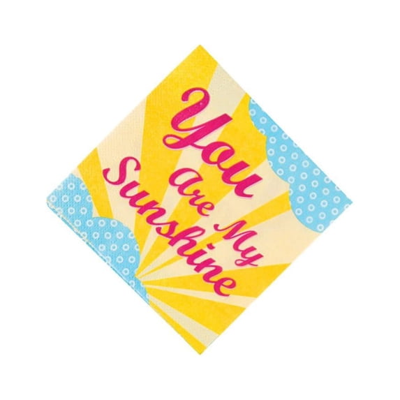 You Are My Sunshine Bev Napkins (16Pc) - Party Supplies - 16 Pieces