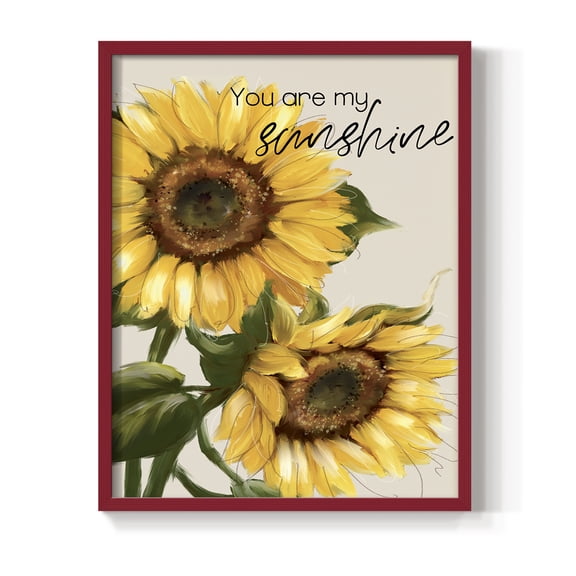 You Are My Sunshine Framed Print - Solid Wood in Single Picture Frame Solid Wood 2 Framed Print