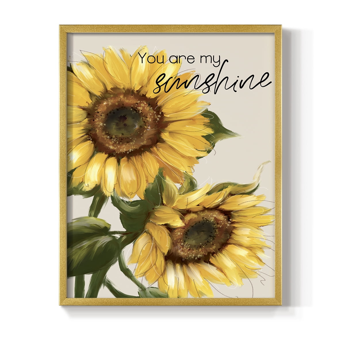 You Are My Sunshine Framed Print - Solid Wood in Single Picture Frame Solid Wood 2 Framed Print