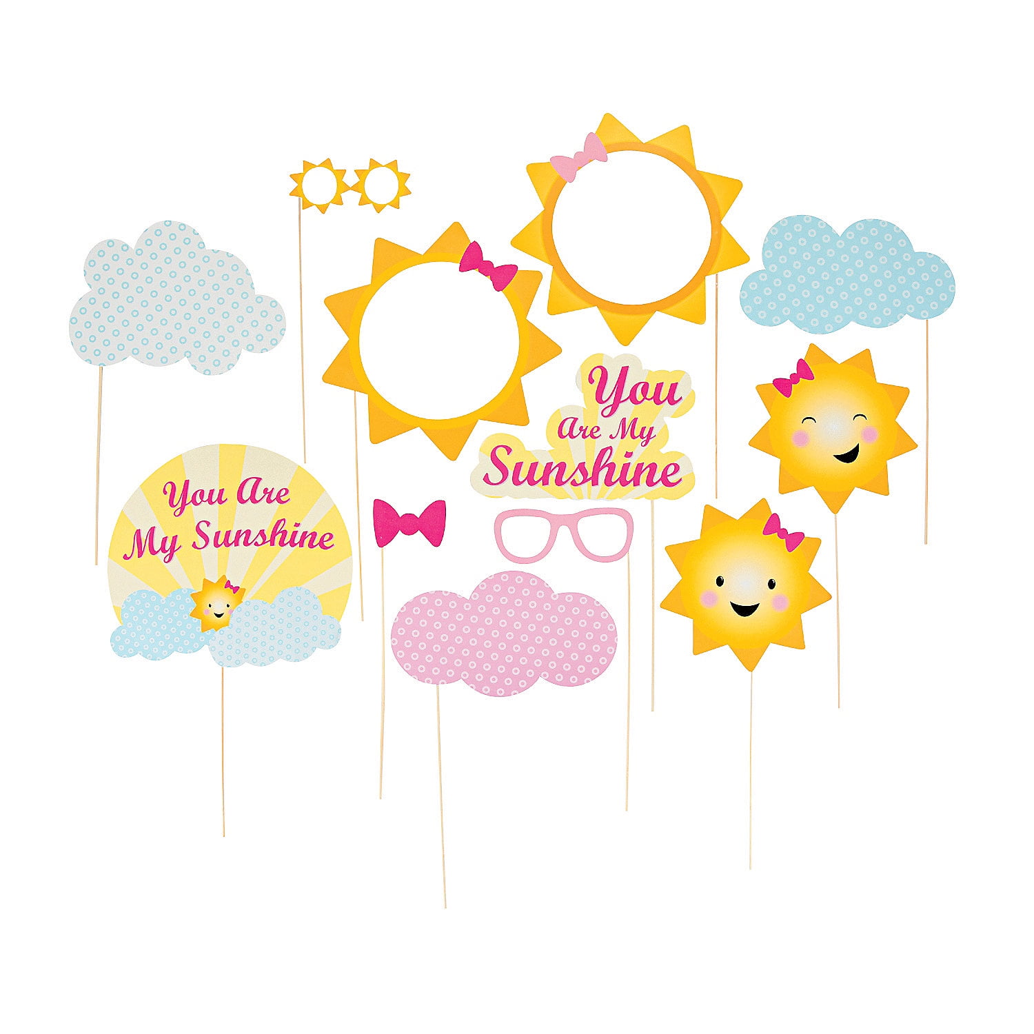 You Are My Sunshine Birthday Photo Prop Set - 12 Pieces