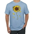 thumbnail image 1 of You Are My Sunshine Skull And Sunflower Inspirational/Christian Men's Graphic T-Shirt, Light Blue, 4XL, 1 of 3