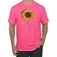 thumbnail image 1 of You Are My Sunshine Skull And Sunflower Inspirational/Christian Men's Graphic T-Shirt, Neon Pink, 2XL, 1 of 3