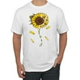 thumbnail image 1 of You Are My Sunshine Skull And Sunflower Inspirational/Christian Men's Graphic T-Shirt, White, 2XL, 1 of 3