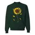 thumbnail image 1 of You Are My Sunshine Skull And Sunflower Inspirational/Christian Unisex Crewneck Graphic Sweatshirt, Forest Green, Small, 1 of 3