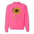 thumbnail image 1 of You Are My Sunshine Skull And Sunflower Inspirational/Christian Unisex Crewneck Graphic Sweatshirt, Neon Pink, X-Large, 1 of 3