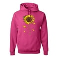 thumbnail image 1 of You Are My Sunshine Skull And Sunflower Inspirational/Christian Unisex Graphic Hoodie Sweatshirt, Fuschia, X-Large, 1 of 3