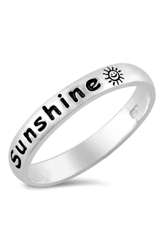 You Are My Sunshine Sun Ring .925 Sterling Silver Band Jewelry Female Male Unisex Size 6