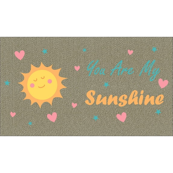 You Are My Sunshine Sun Smiling Decors Wall Sticker Art Design Decal for Girls Boys Kids Room Bedroom Nursery Kindergarten House Fun Home Decor Stickers Wall Art Vinyl Decoration (17x30 inch)