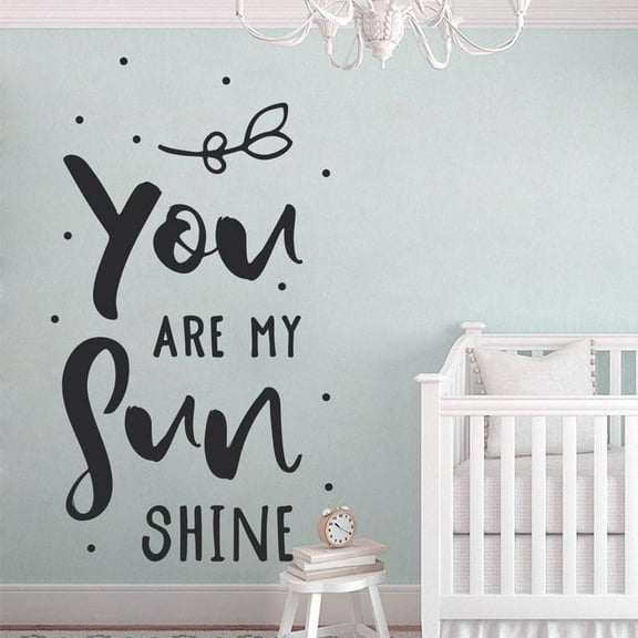 You Are My Sunshine Wall Art Decal, Typography, Quotes, Nursery Decal, Wall Vinyl Sticker, Baby Shower, Gift 32x57cm